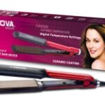 NOVA NHS 870 Hair Straightener Black Red