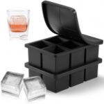 Nax Caki Ice Cube Tray Stackable Silicone Square Ice Cube Mold