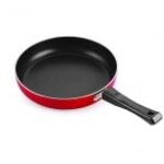 Nirlon Non Stick Aluminium Tapper Pan Small Fry Pan Red