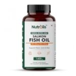 Nutrolis Omega 3 Salmon Fish Oil Capsules for Heart Brain Joint Health