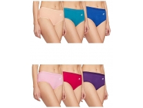 ONCH Womens Pure Cotton Solid Outer Elastic Panties Combo Pack