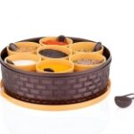 Oblivion Round Spices Storage Containers Masala Dani Organizer