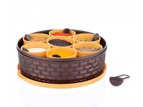 Oblivion Round Spices Storage Containers Masala Dani Organizer