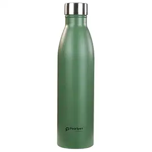PEARLPET S10 Stainless Steel Single Wall Water Bottle Leak Proof 1000ml Green