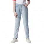 Pepe Jeans Womens High Rise Mom Fit Jeans Indigo Mix