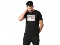 Pepe Mens Graphic Slim Fit T Shirt Black