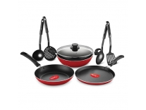 Pigeon Stovekraft Mio Nonstick Cookware Gift Set Red