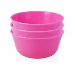 Plastic Bowl Set Pink Cereal Salad Soup Pasta Snack Bowl