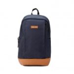 Police 30L Black Laptop Backpack Navy Tan