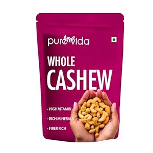 Purevida Cashews 450gm Rich in Protein Healthy Fats