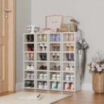 Raawan 6 Tier Collapsible Shoe Rack with Door White