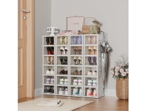 Raawan 6 Tier Collapsible Shoe Rack with Door White