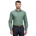Raymond Slim Fit Pure Cotton Solid Pattern Semi Cut Away Collar Formal Shirt