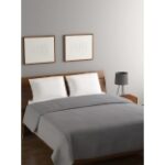 Rubix Home All Season Grey Fleece Blanket Double Bed