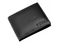 SKYN Leather Wallet for Men Black Bifold RFID Blocking
