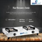 SMART LINE Double Burner LPG Cooktop with Cast Burners
