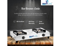 SMART LINE Double Burner LPG Cooktop with Cast Burners