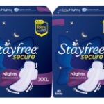 STAYFREE Secure Nights Cottony Comfort XXL Pads 80 Count