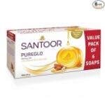 Santoor PureGlo Glycerine Soap with Almond Oil and Glycerine