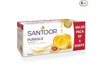 Santoor PureGlo Glycerine Soap with Almond Oil and Glycerine