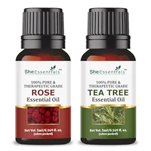 She Essentials Rose Tea Tree Essential Oils Pack