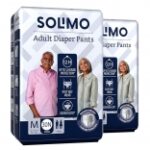 Solimo Adult Diapers Pant Style Medium 60 Count
