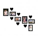 Solimo Photo Frames Set of 6 Black