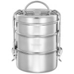 Solimo Stainless Steel Tiffin Container with Retractive Handles