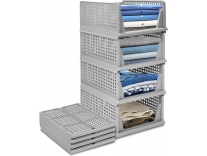 Space Organizer Plastic Collapsible Wardrobe Storage Drawers