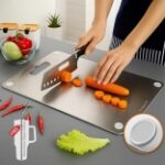 Stainless Steel Rectangle Chopping Board for Kitchen