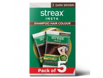 Streax Insta Shampoo Hair Colour Dark Brown 5 Pack