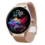Titan Crest AMOLED Smart Watch Rose Gold Mesh Strap