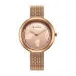 Titan Glitz Rose Gold Dial Stainless Steel Strap Analog Watch
