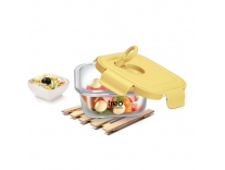 Treo Milton Lumino Fresh Square Glass Container Yellow