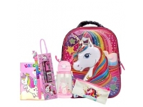 Unicorn Stationery Combo School Bag for Nursery LKG