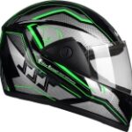 Urban Carrier Full Face Motorbike Helmet Green