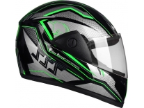 Urban Carrier Full Face Motorbike Helmet Green