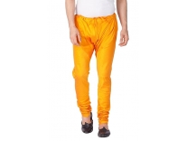 VASTRAMAY Men Cotton Silk Churidar Casual Style Pyjama Saffron Vasmpor