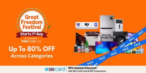 Amazon Great Freedom Festival 2025: Up to 80% Off On All Categories