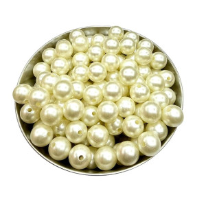 12mm Off White Pearl Beads for Craft Work (Pack of 300)