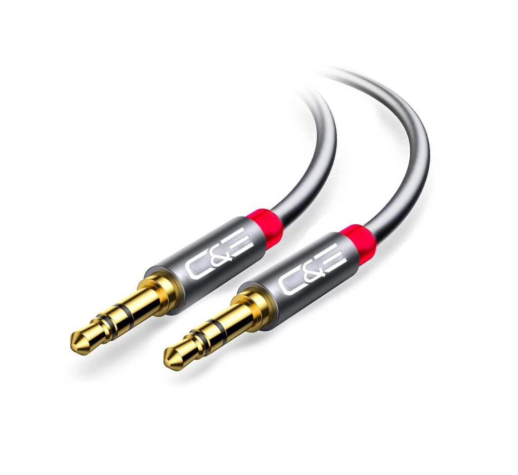 Deal 3.5mm Aux Cable Male to Male Extension Stereo Audio Cable Grey (2