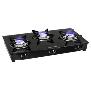 Lifelong 3 Burner Gas Stove Cooktop