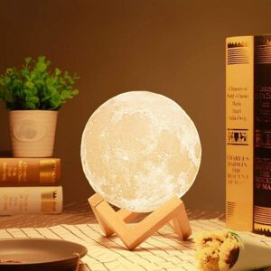 Desidiya 3D Moon Night Lamp Rechargeable 7 Color Changing