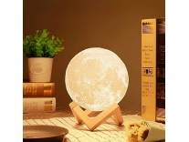 Desidiya 3D Moon Night Lamp Rechargeable 7 Color Changing
