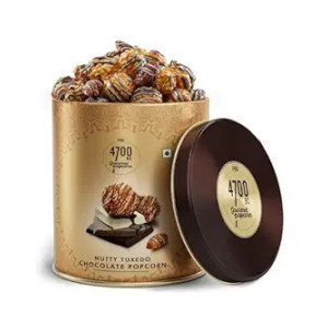 4700BC Nutty Tuxedo Chocolate Popcorn Gifting Tin