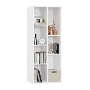 ABOUT SPACE 5 ft Book Shelf – 7 Cubes Engineered Wood Book Rack