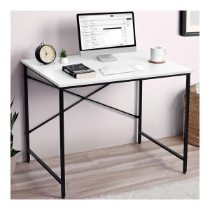 ABOUT SPACE Office & Study Table (White, 91×60.5x75cm)