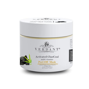 Activated Charcoal Peel Off Mask with Bamboo, Turmeric, B3 & Licrorice