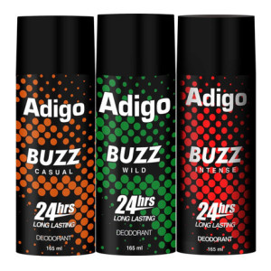 adigo Buzz Wild Deodorant Pack of 3