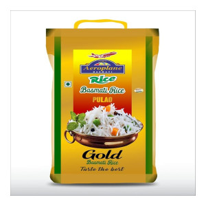 Aeroplane Gold Pulao Basmati Rice, Extra Long Grain, Naturally Aged